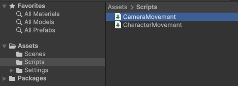 Buat Script CameraMovement